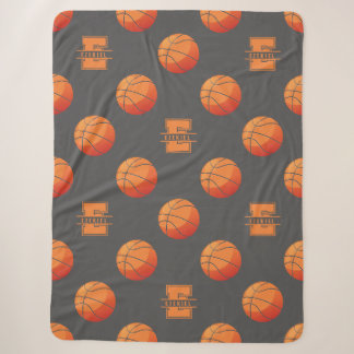 Basketbal Monogram Naam Deken - Letter E