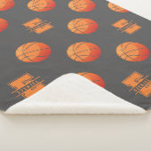 Basketbal Monogram Naam Deken - Letter E (3/4)