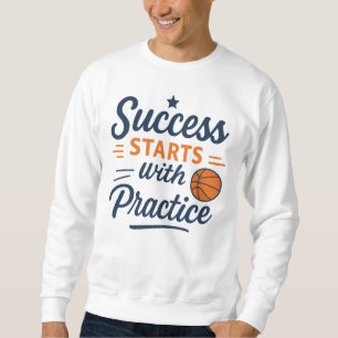 Basketbal Motivatie Citaat Oefen Succes Trui