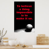 Basketbal Motivatie Inspirerend geloof Poster (Keuken)