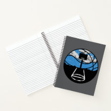Basketbal Nachtelijke Hemel Spiraal Hardcover Noti