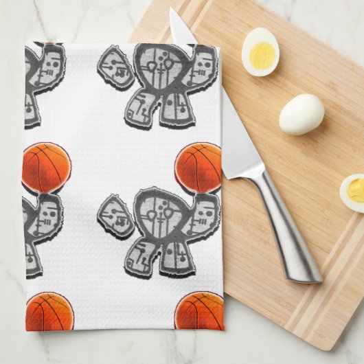 Basketbal Novelty Gift Theedoek (Quarter Fold)