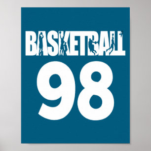 Basketbal Nummer 98 Mijn Favoriete Basketballspele Poster