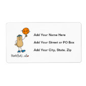 Basketbal Nut T-shirts en geschenken Etiket (Voorkant)