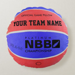 BASKETBAL OFFICIËLE SPEL PILLOW Blue D Red Wal Rond Kussen