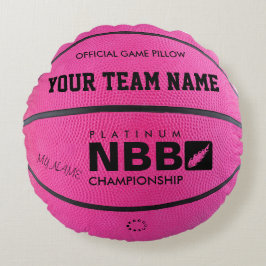 BASKETBAL OFFICIËLE SPEL PILLOW Pink bl Rond Kussen