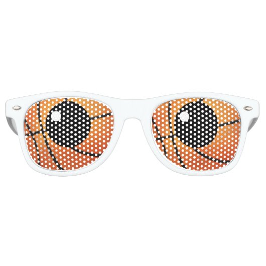 Basketbal ogen | Sportcadeau Retro Zonnebril (Voorkant)