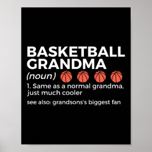 Basketbal Oma Definitie Kleinzoon's grootste f Poster