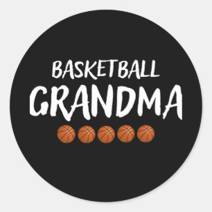 Basketbal Oma Grootmoeder Grammy Nana Mimi Ronde Sticker