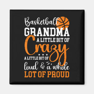 Basketbal Oma Trots Grootmoeder Van Een Basketbal Magneet