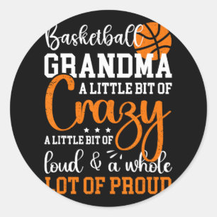 Basketbal Oma Trots Grootmoeder Van Een Basketbal Ronde Sticker