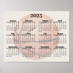 Basketbal ontwerp 2025 Kalender Poster