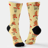 Basketbal ontwerp sokken (Gebogen)