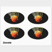 Basketbal Ovale Stickers (Vel)