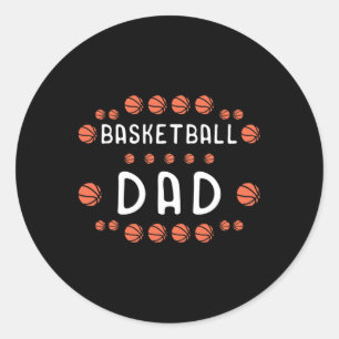 Basketbal Pap Fan Beste Papa Ever Hooper Ronde Sticker