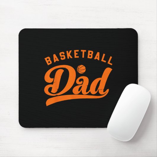 Basketbal Papa Gifts Papa Basketbal Vaderdag Muismat (Met muis)