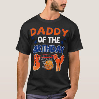 Basketbal Papa Van De Verjaardagsjongen Familie T-shirt