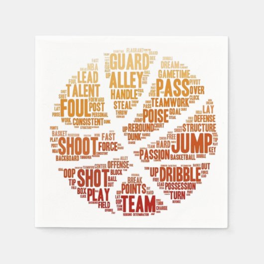 Basketbal Papieren servetten (Voorkant)