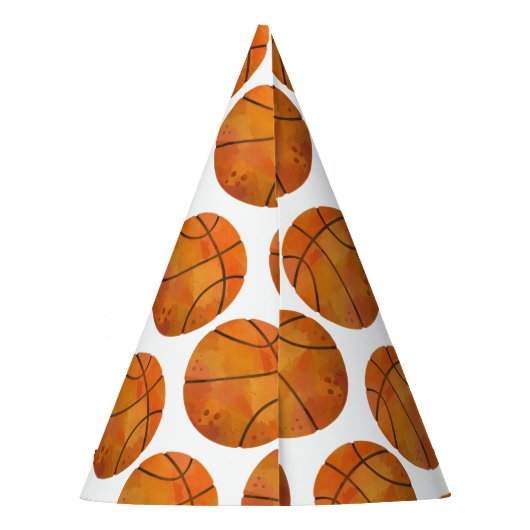 Basketbal Party Pet Feesthoedjes (Achterkant)