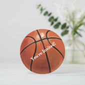 Basketbal Party Uitnodiging (Staand voorkant)