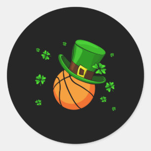 Basketbal Patrick's Day Pet Ronde Sticker