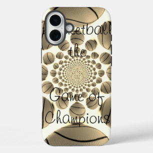  Basketbal Patroon Art Design iPhone 16 Plus Hoesje
