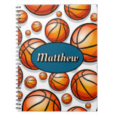 Basketbal patroon naam notitieboek (Voorkant)