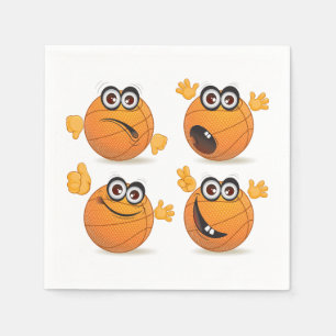 Basketbal personages Papieren servetten