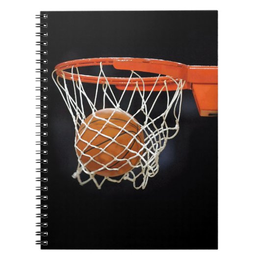 Basketbal Plain Modern Chic Notitieboek (Voorkant)