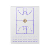 Basketbal Playbook Blauw | Notitieblok (Gedraaid)