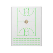 Basketbal Playbook Groen | Notitieblok (Gedraaid)