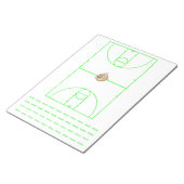 Basketbal Playbook Groen | Notitieblok (Schuin)