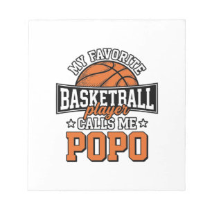 Basketbal Popo Grappige Vintage Sport Ontwerp_1 Notitieblok