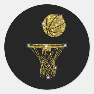 Basketbal prachtig ronde sticker