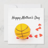 Basketbal Prettige Moederdag voor mama met liefde (Voorkant)
