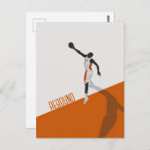 Basketbal Rebound Briefkaart (Voorkant / Achterkant)