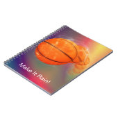 Basketbal Regen  Notitieboek (Linkerzijde)