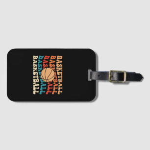 basketbal Retro Sport Typografie Ontwerp Bagagelabel