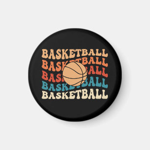 basketbal Retro Sport Typografie Ontwerp Magneet