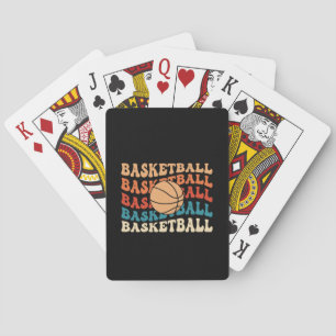 basketbal Retro Sport Typografie Ontwerp Pokerkaarten