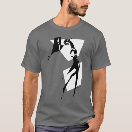 Basketbal Retro Wit T-shirt (Voorkant)