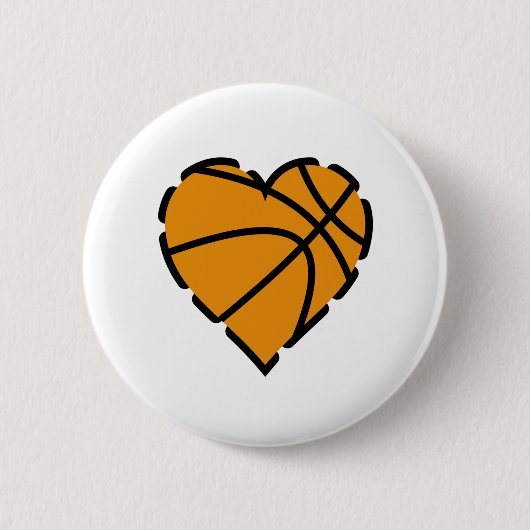 basketbal ronde button 5,7 cm (Voorkant)