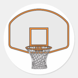 basketbal ronde sticker