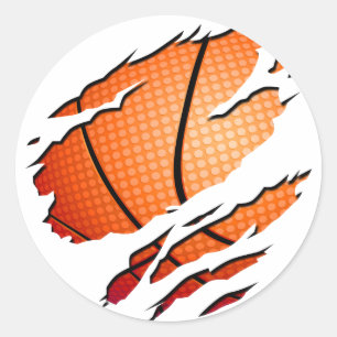 basketbal ronde sticker