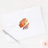 basketbal ronde sticker (Envelop)
