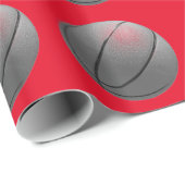 Basketbal rood grijs cadeaupapier (Rol Hoek)