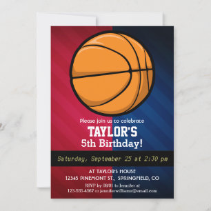 Basketbal; Rood, wit en blauw Kaart