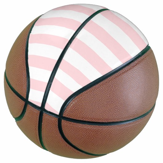 Basketbal Roze & Witte Streep (Schuin)