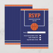 Basketbal RSVP-kaart RSVP Kaartje (Voorkant / Achterkant)