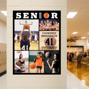 Basketbal Senior Afstuderen 6 Fotocollage Poster